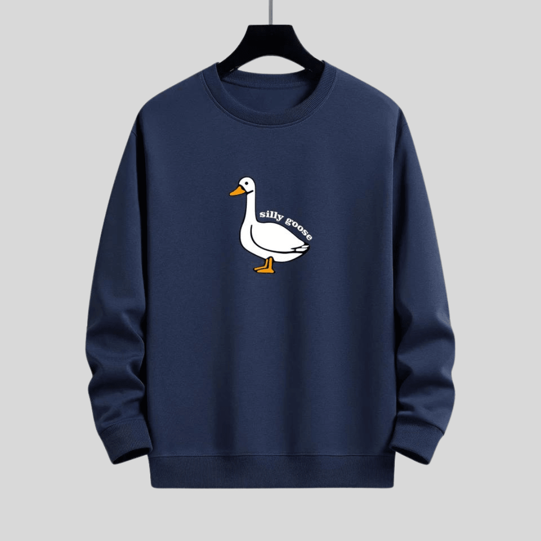 Zanomi – Sweat à capuche unisexe Silly Goose – Confortable avec imprimé ludique