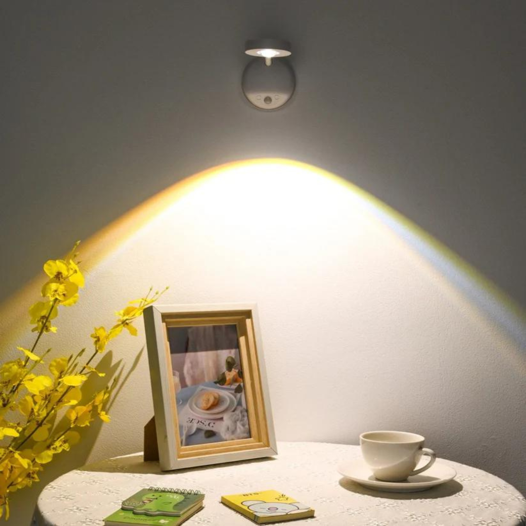 Kabelloser LED-Strahler - 360° drehbar & dimmbar mit Bewegungssensor