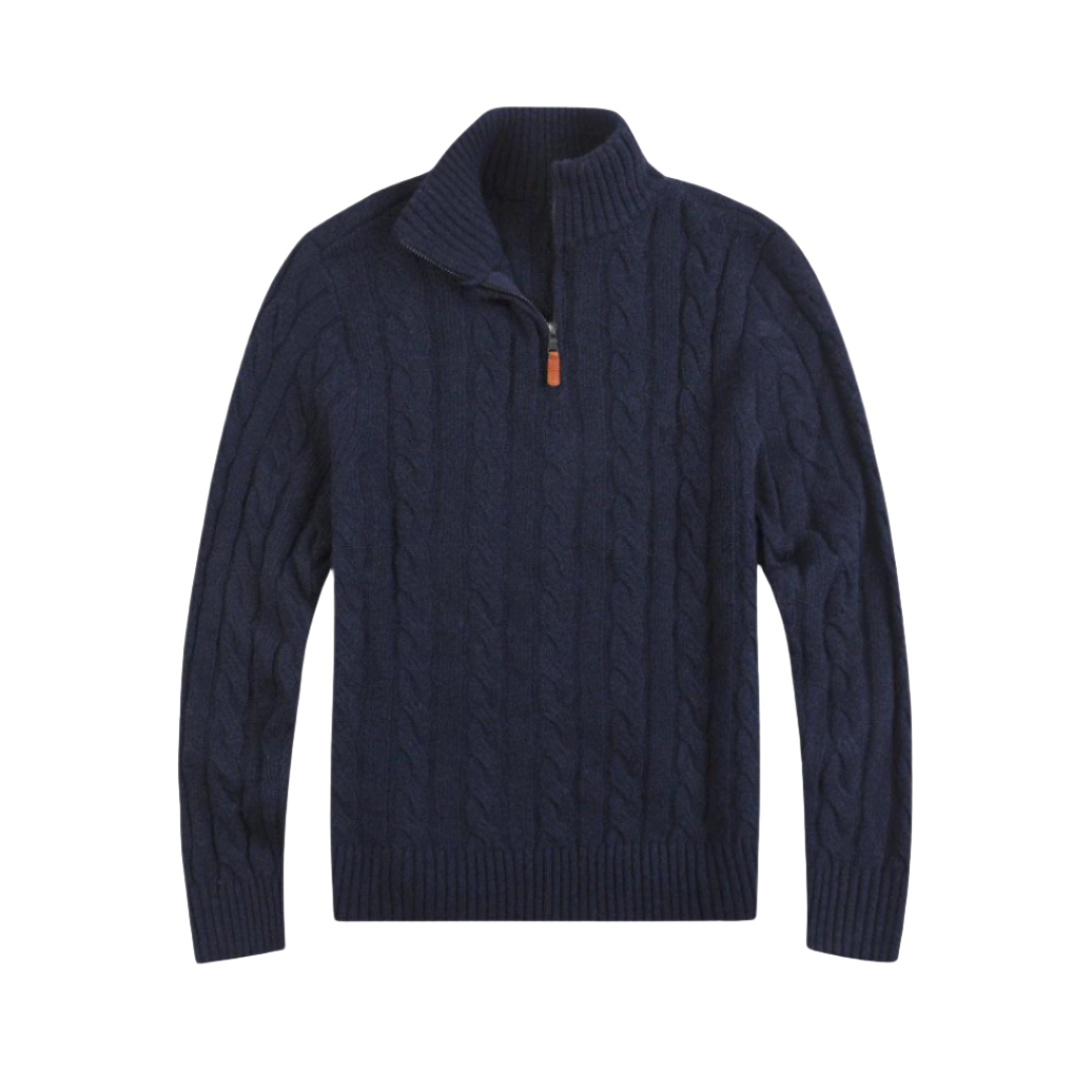 Yelko sweater | afslappet herrepullover med halv lynlås | stilfuld og behagelig