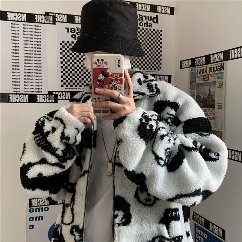 Jiji - Wintermantel mit Cartoon-Print