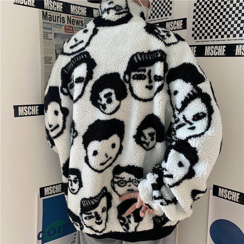 Jiji - Wintermantel mit Cartoon-Print