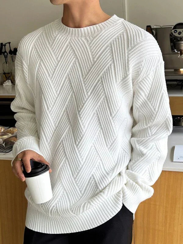 Yorald sweater | Mønstret herrepullover | Stilfuld og behagelig herremode