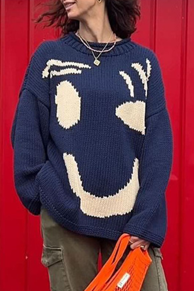 Smiley svetr pro nenucený a módní vzhled
