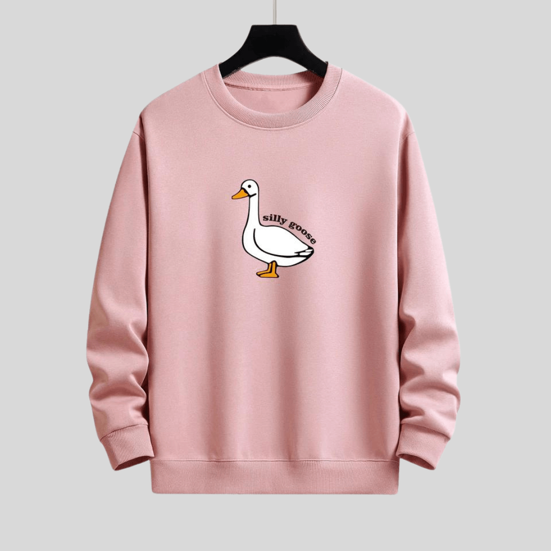 Zanomi – Sweat à capuche unisexe Silly Goose – Confortable avec imprimé ludique