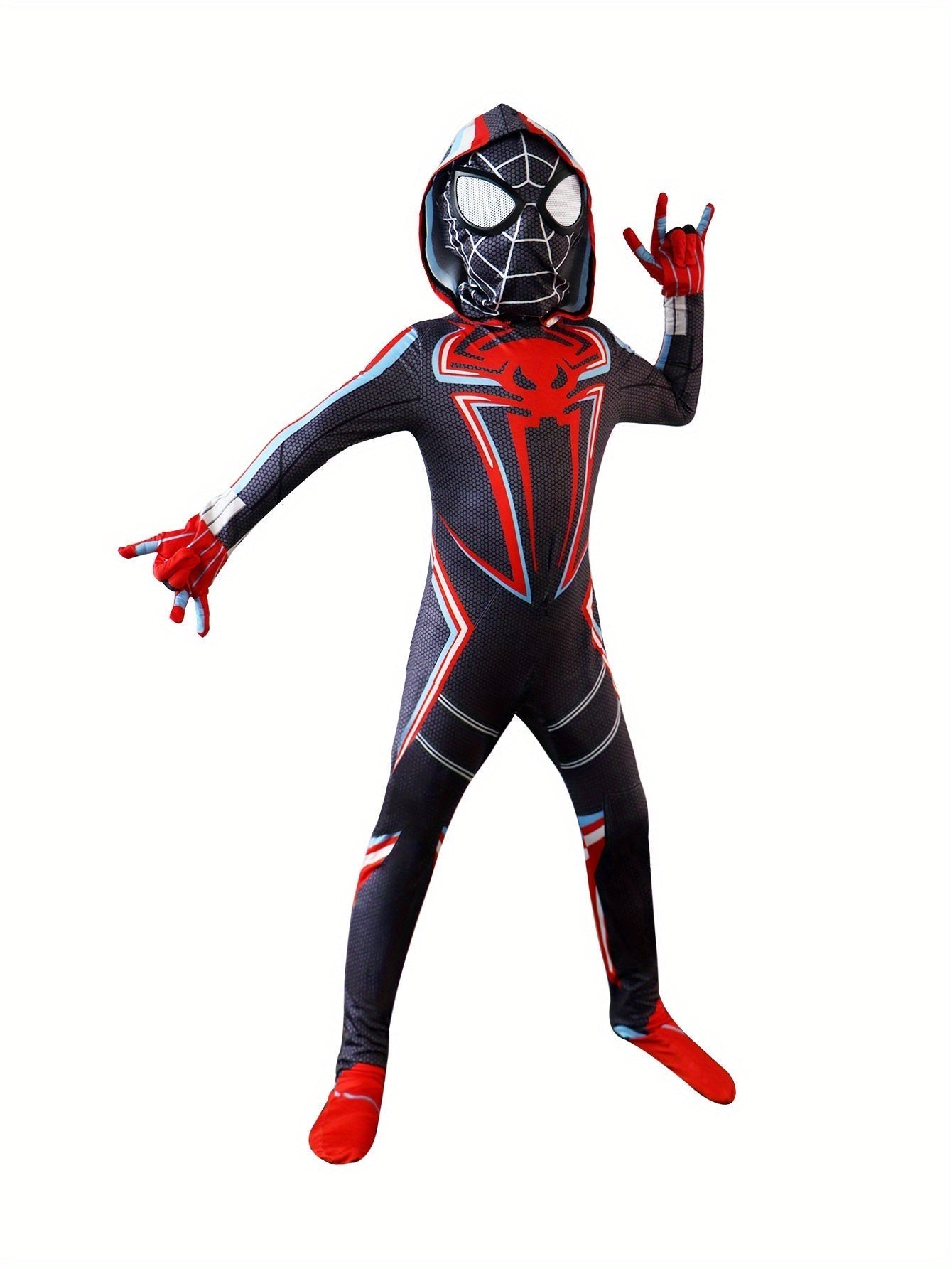 RedVex – Superheldenkostüm mit Maske und Handschuhen – Kinder