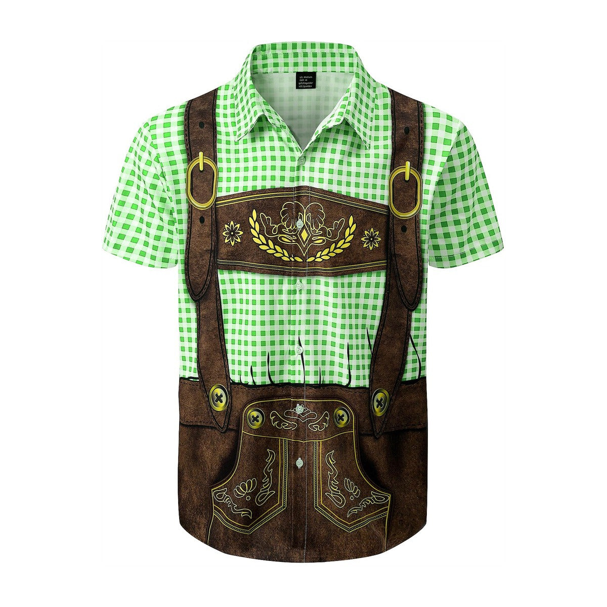 GaudiBursch – T-Shirt mit kariertem Hemd- & Lederhosen-Print – Dein Wiesn-Hit