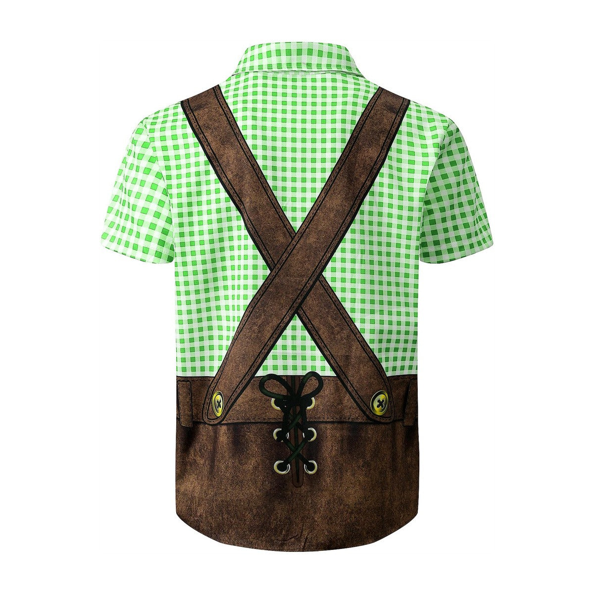 GaudiBursch – T-Shirt mit kariertem Hemd- & Lederhosen-Print – Dein Wiesn-Hit