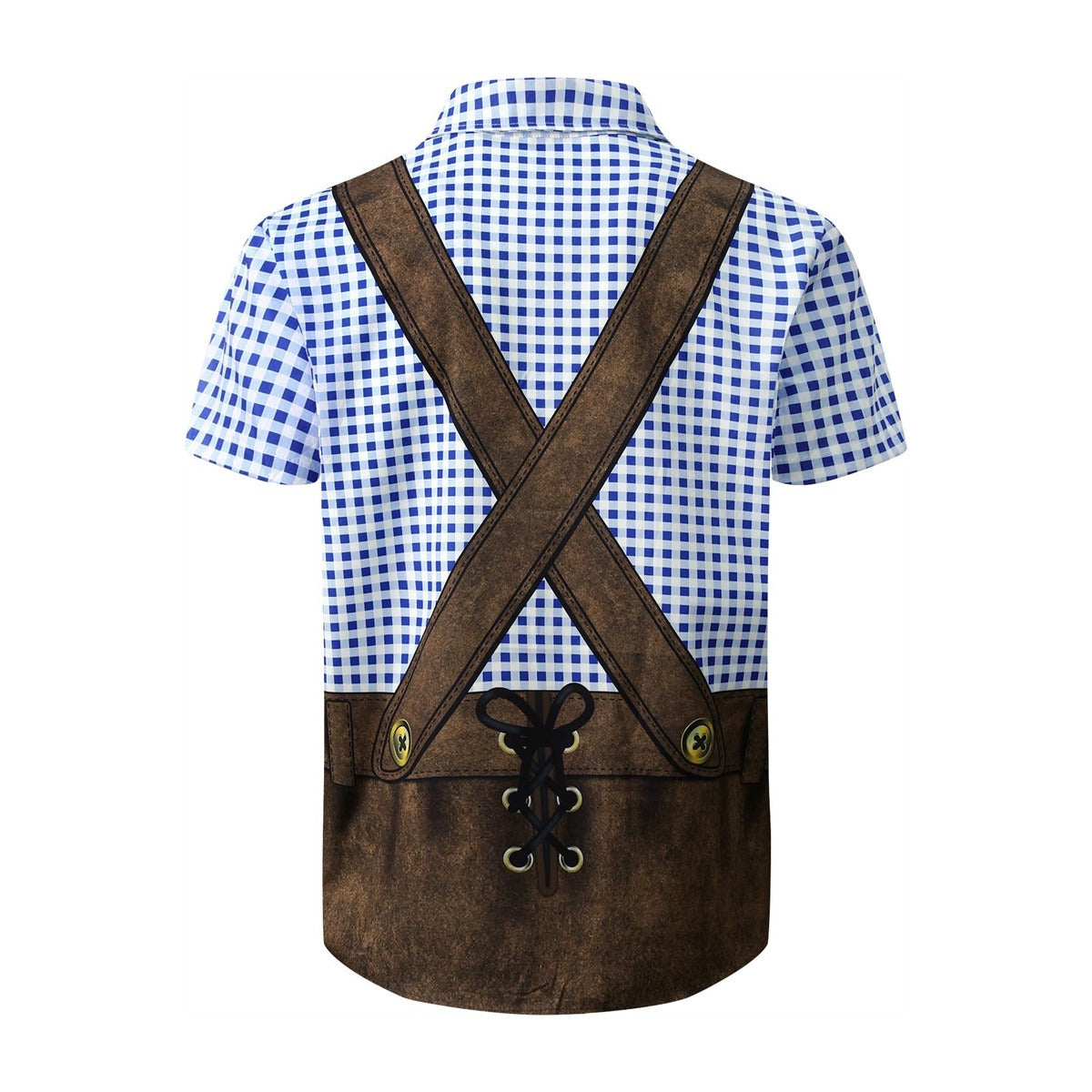 GaudiBursch – T-Shirt mit kariertem Hemd- & Lederhosen-Print – Dein Wiesn-Hit