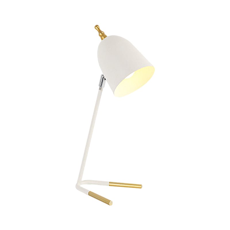 GlowJulia - lampada da tavolo con cupola in ferro e base a forma di V