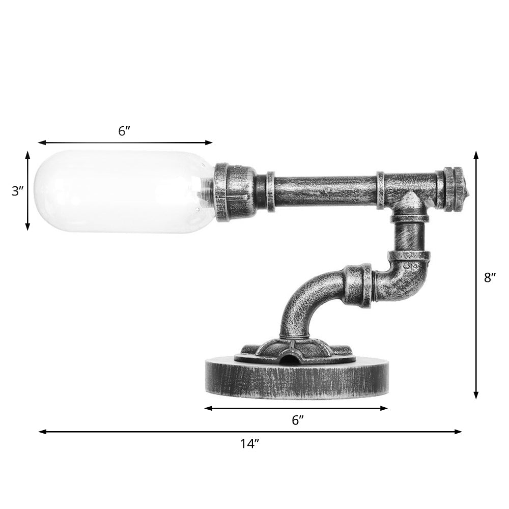 GlowAmber - lampada da tavolo in vetro trasparente con paralume