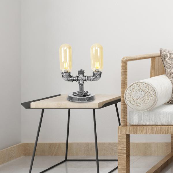 GlowAmber - lampada da tavolo in vetro trasparente con paralume