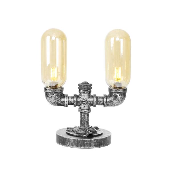 GlowAmber - lampada da tavolo in vetro trasparente con paralume
