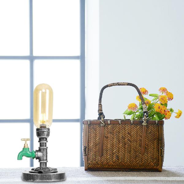 GlowAmber - lampada da tavolo in vetro trasparente con paralume