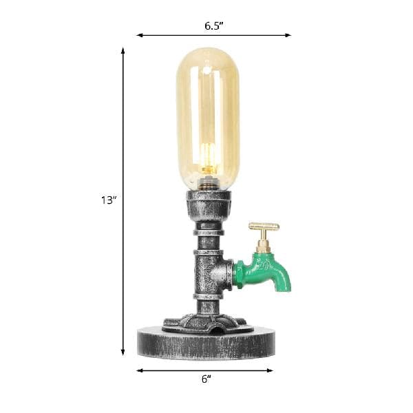 GlowAmber - lampada da tavolo in vetro trasparente con paralume