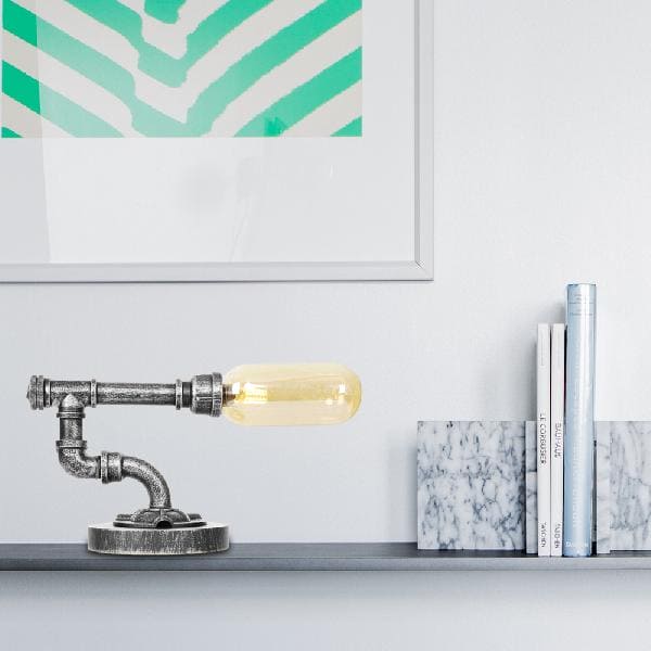 GlowAmber - lampada da tavolo in vetro trasparente con paralume