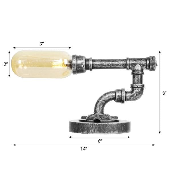 GlowAmber - lampada da tavolo in vetro trasparente con paralume
