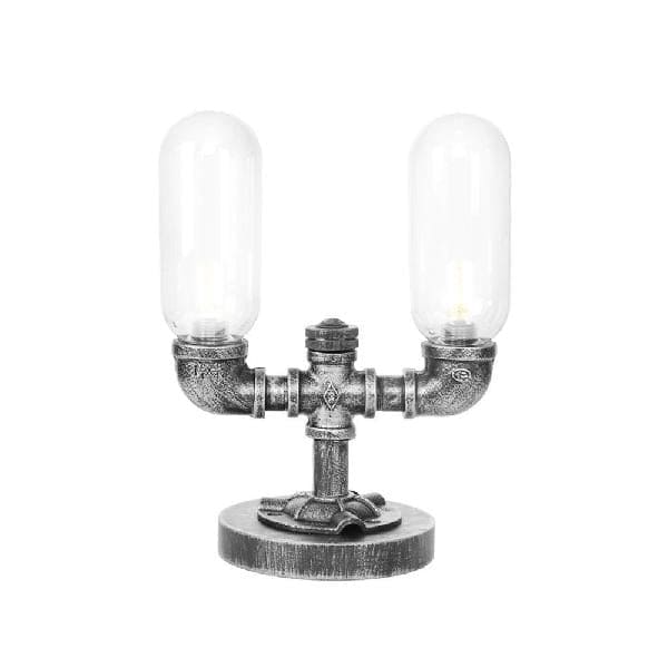 GlowAmber - lampada da tavolo in vetro trasparente con paralume