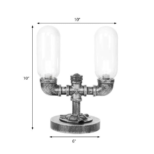 GlowAmber - lampada da tavolo in vetro trasparente con paralume