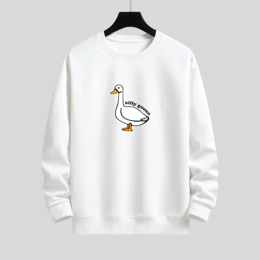 Zanomi – Sweat à capuche unisexe Silly Goose – Confortable avec imprimé ludique