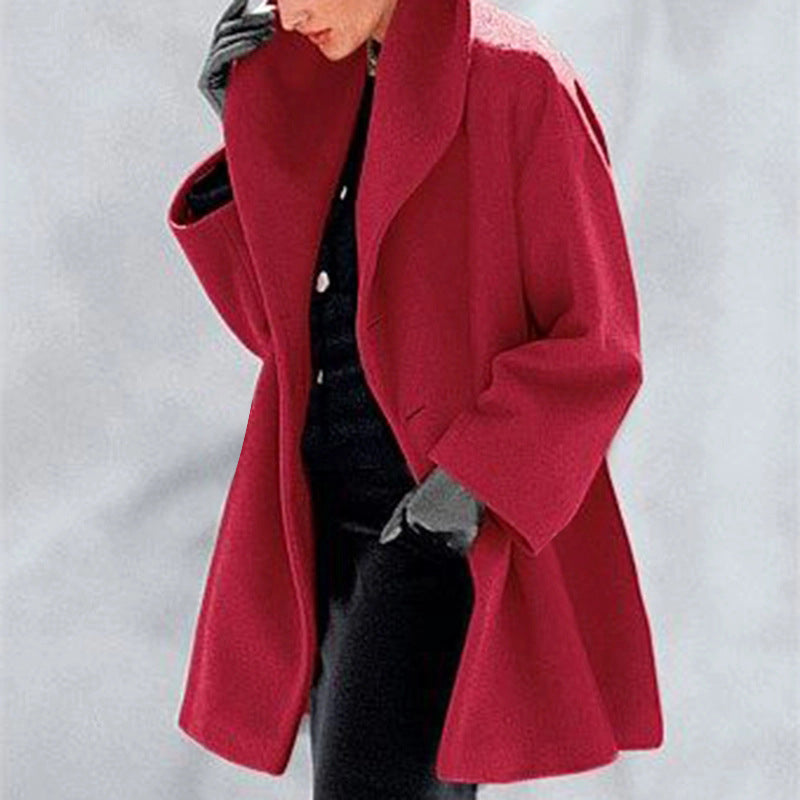 Yzra Coat | Lockerer, einfarbiger Mantel für Komfort und Stil