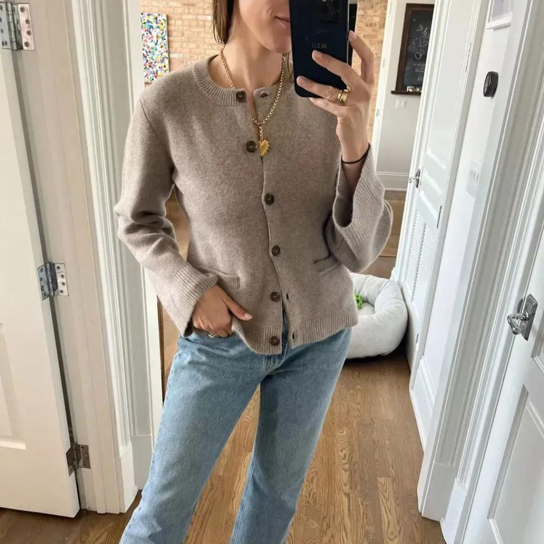 Klassische Strickjacke mit Knopfverschluss - Eudocia