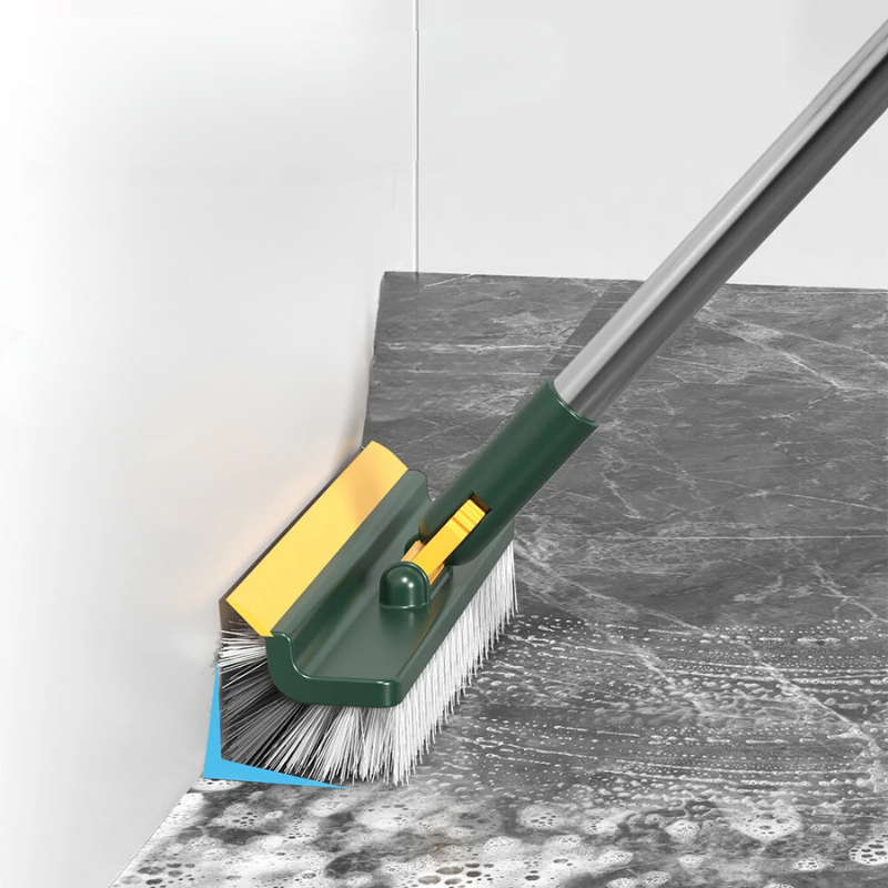 DualClean - Rotierende Bürste mit langem Stiel 2-in-1 für Böden und Fenster