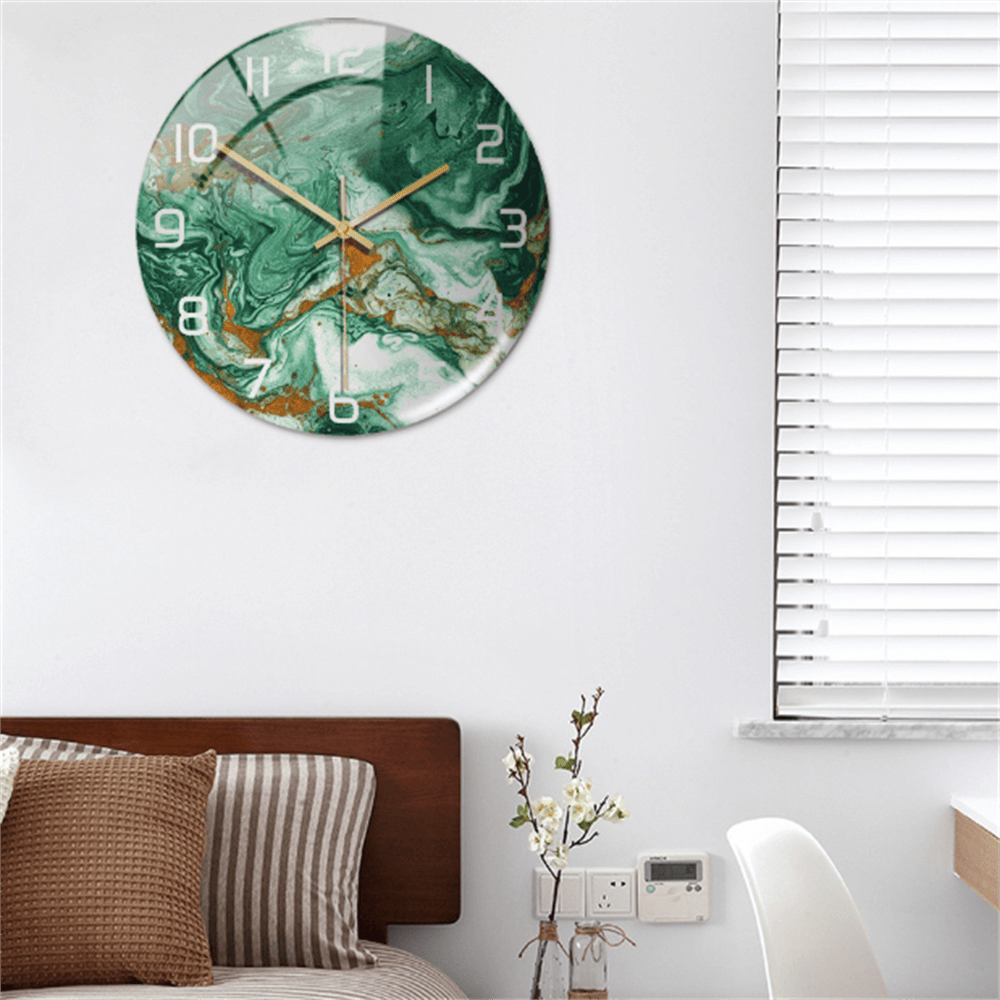 MarbleTime – Wanduhr Marmordesign – Leise Moderne Wohndekoration