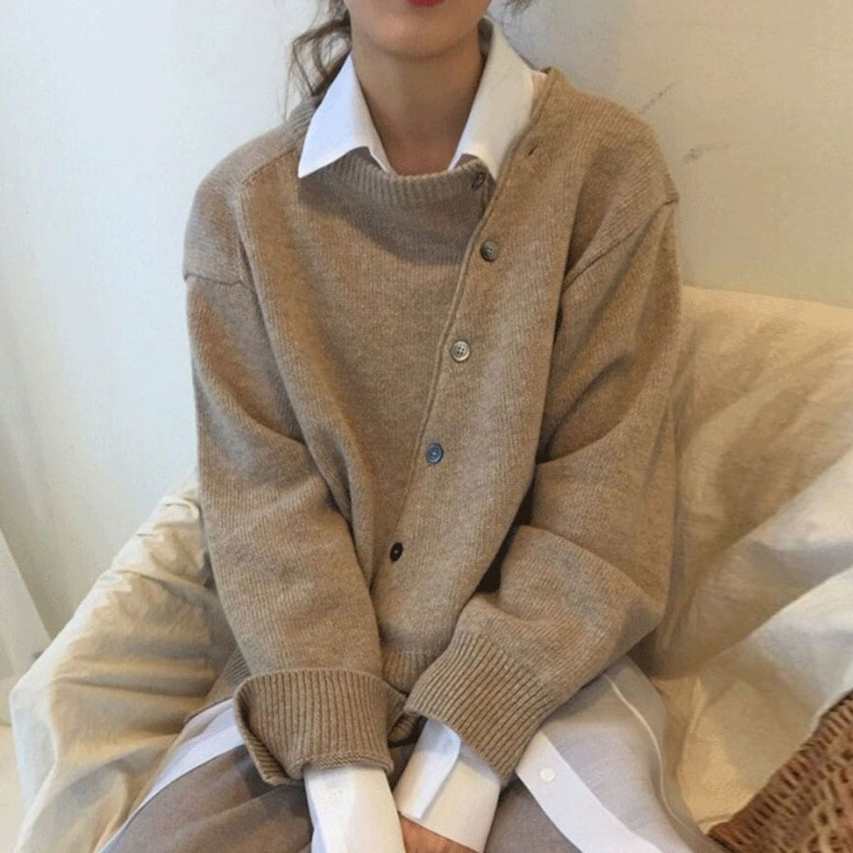 PureSoft – Kasjmirsweater med legende knaplukning