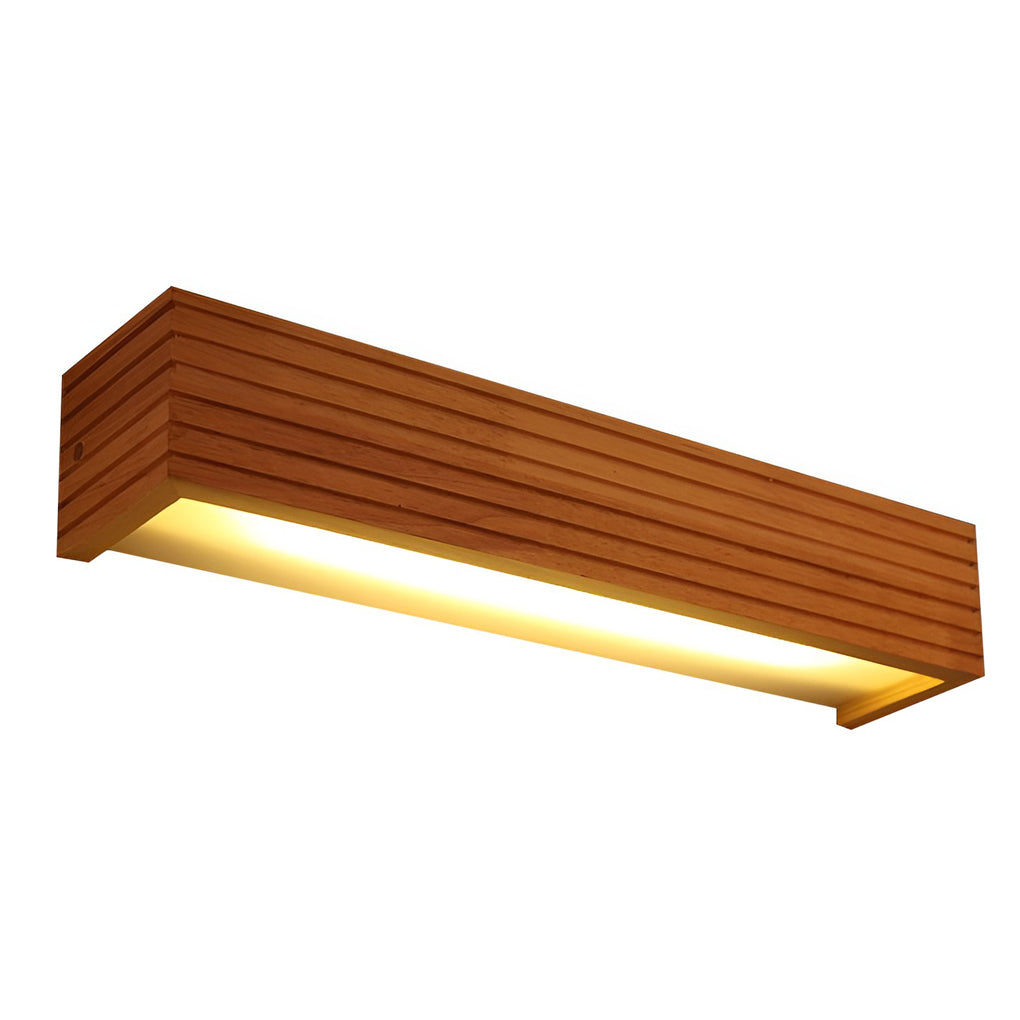 GlowWood - Rechteckige wasserdichte LED-Wandleuchte Nordisch Spiegelbeleuchtung