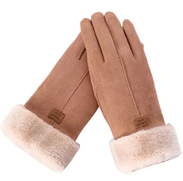 Warme Wildleder-Damenhandschuhe - VelvTouch