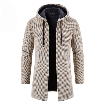 Stylische lange Strickjacke mit Kapuze für Männer - Pablo