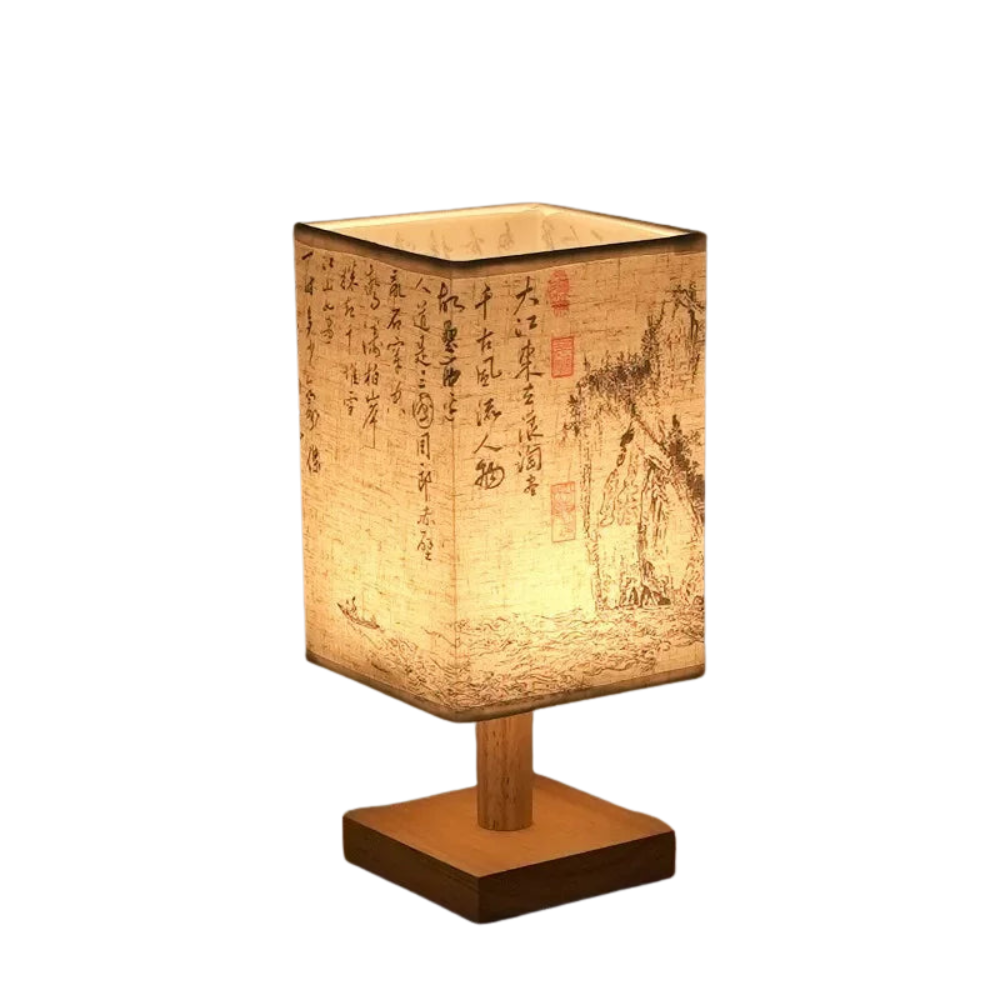 Lampe de table LED dimmable de style chinois pour chambre à coucher