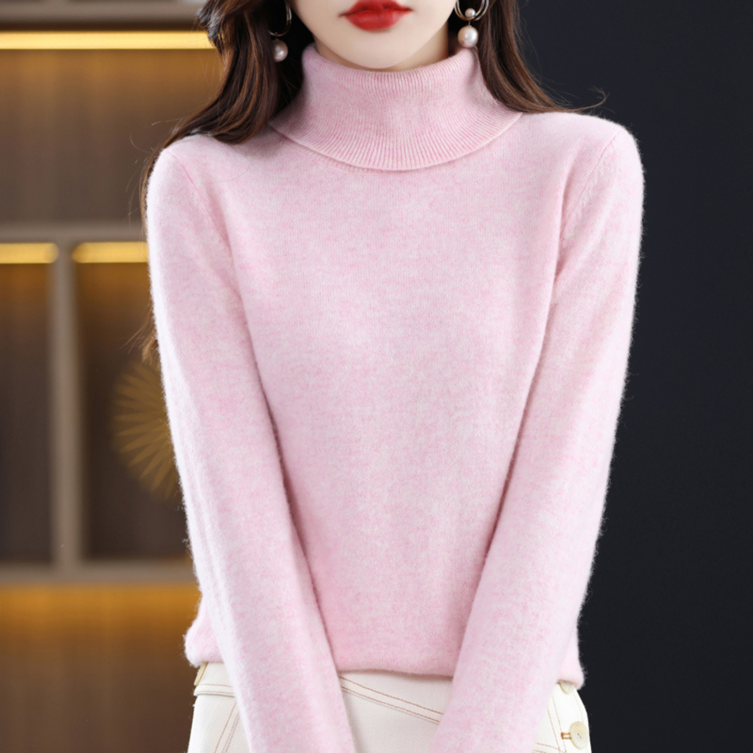 Elena Kaschmir rullekravepullover – luksuriøs, varm & stilfuld