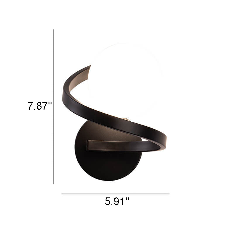 GlowFlex - Moderne gebogene minimalistische Wandleuchte aus Eisen