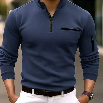 Klassischer Pullover mit Reißverschluss für Männer - Rowana