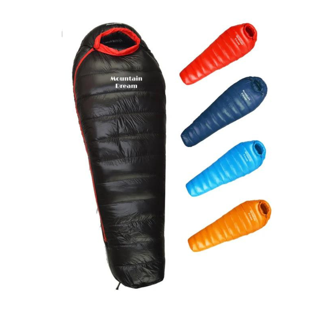 Winterschlafsack - 400T Ripstop Nylon - bis zu -20 °C mit Gänsedaunen