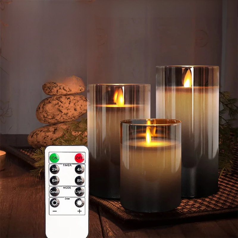 Kerzenset Lux - Set mit flackernden LED-Kerzen für die Dekoration