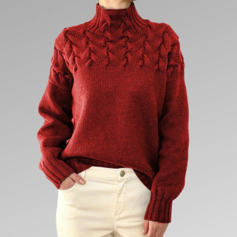 Unifarbener Rollkragenpullover - Isley