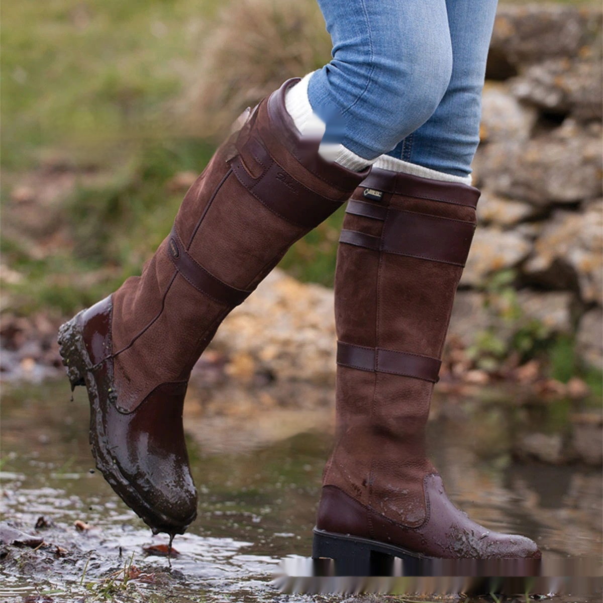 Damen Outdoor Stiefel – Wasserdichtes Leder, Hoher Schaft & Robuste Verarbeitung