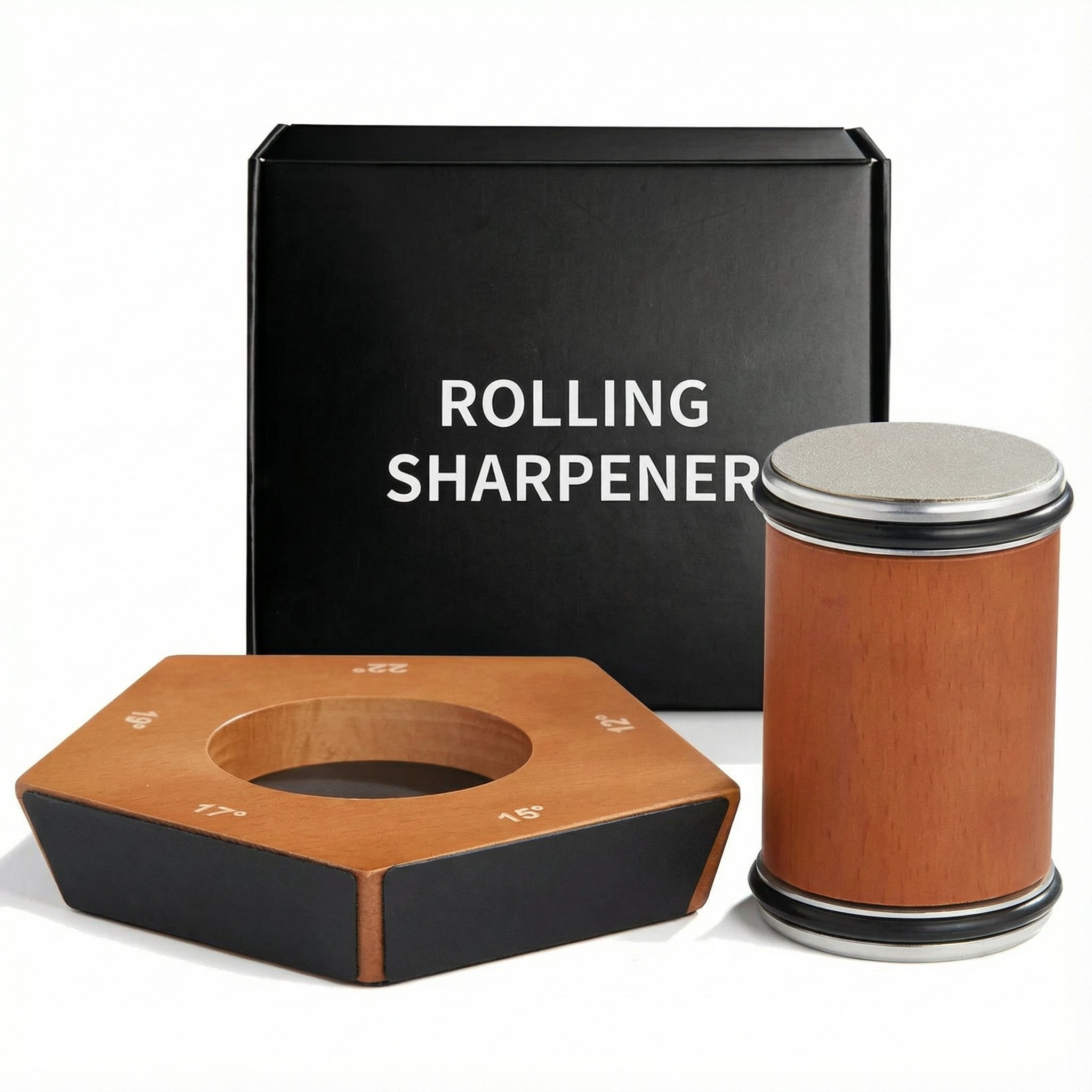 Rolling Knife Sharpener – Manual System with Magnetic Angle Guide