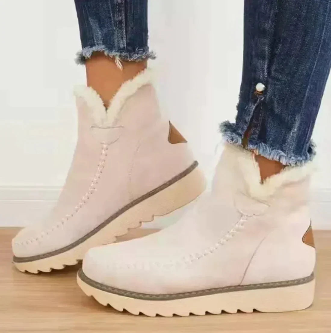 Annette - Plüschpelzstiefel für Frauen