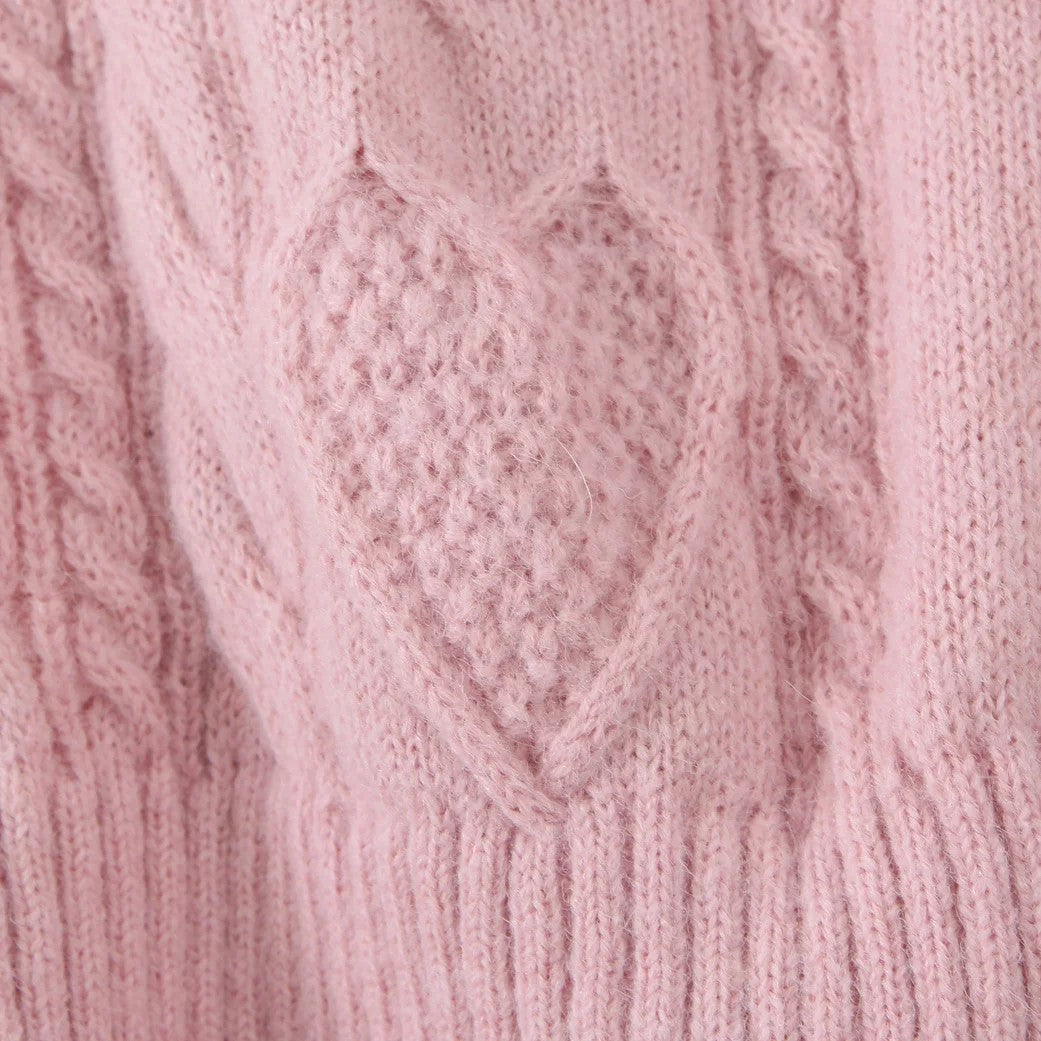 Modische kurze Strickjacke mit Zopfmuster - Betty