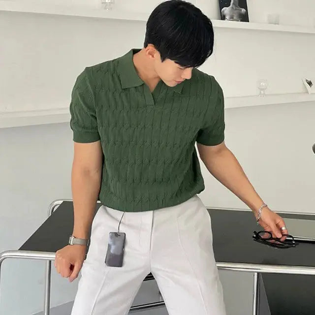 Herre-poloshirt med struktur - Corey