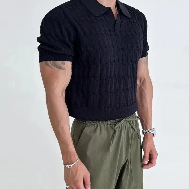 Herre-poloshirt med struktur - Corey