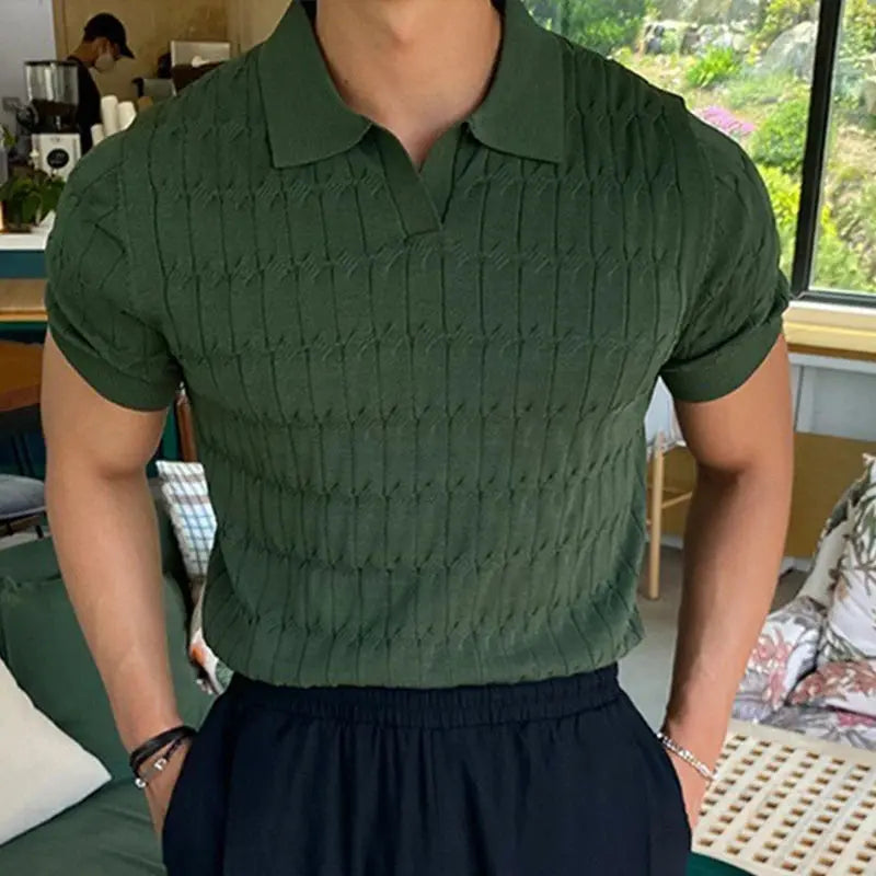 Herre-poloshirt med struktur - Corey