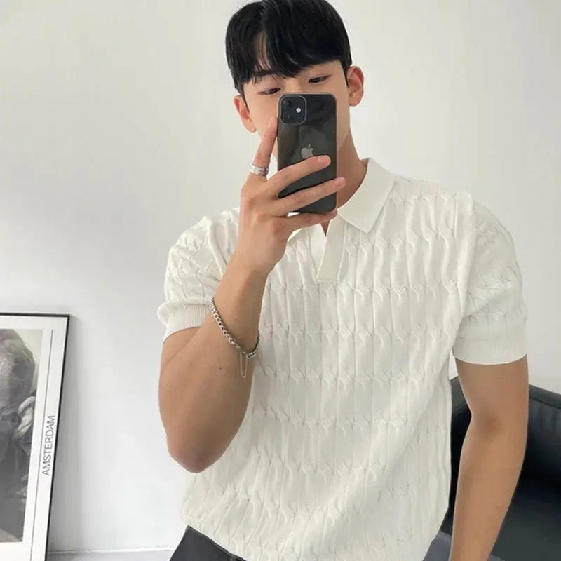 Herre-poloshirt med struktur - Corey