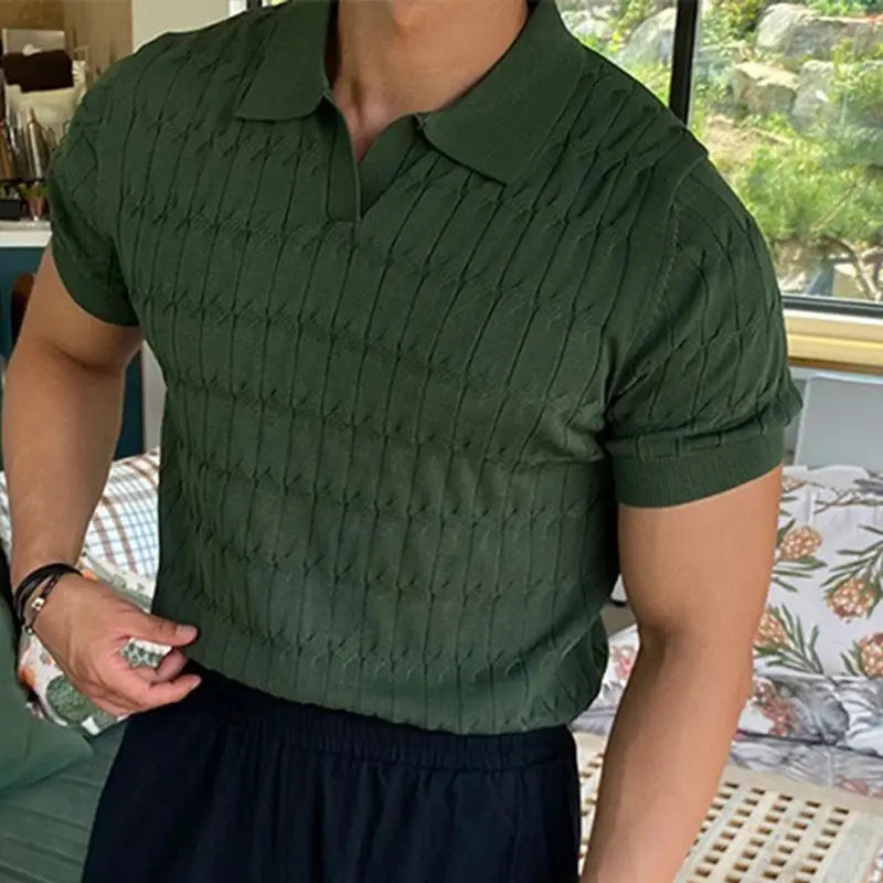 Herre-poloshirt med struktur - Corey