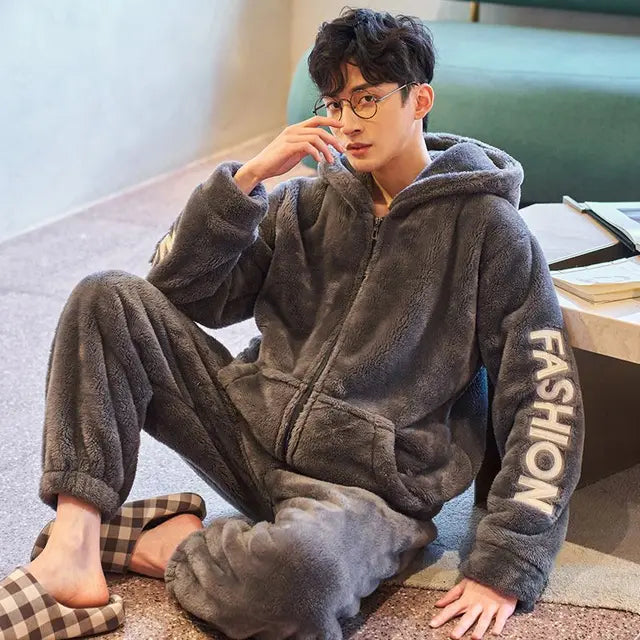 AIDEN Kuscheliges Fleece-Set mit Kapuze und Reißverschluss – Komfort & Stil