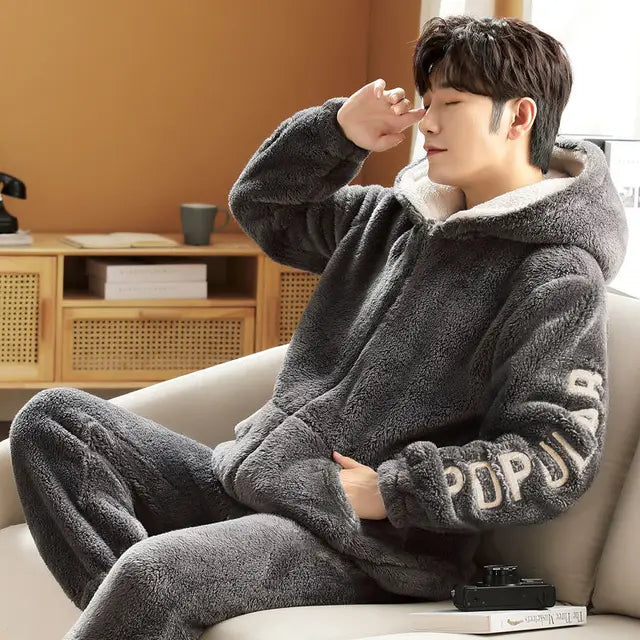 AIDEN Kuscheliges Fleece-Set mit Kapuze und Reißverschluss – Komfort & Stil