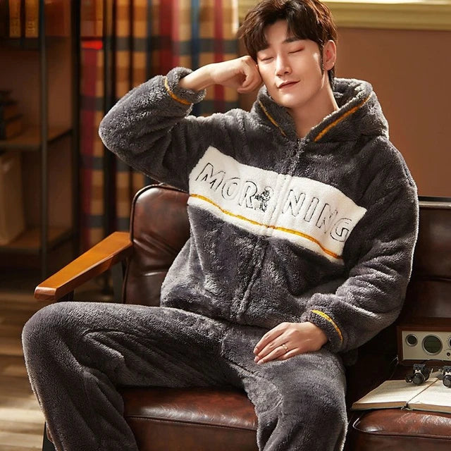 AIDEN Kuscheliges Fleece-Set mit Kapuze und Reißverschluss – Komfort & Stil